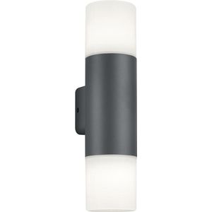 LED Tuinverlichting - Wandlamp - Torna Hosina - E27 Fitting - 2-lichts - Mat Zwart - Aluminium