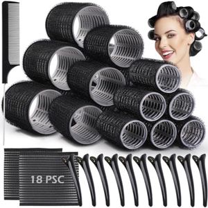 33-delig Krulspelden Set - Zelfklevende Heatless Krulspelden, Haarklemmen en Bang Maker voor Lang, Middellang en Kort Haar - Professionele Haarstyling Accessoires zonder Hitte