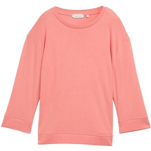 TOM TAILOR - Shirt - Koraal - Jersey - Ronde Hals - Driekwart Mouw
