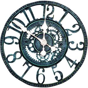 St. Helens Home & Garden Vintage Open Wandklok – 30 cm – Weerbestendig - Werkt op batterijen