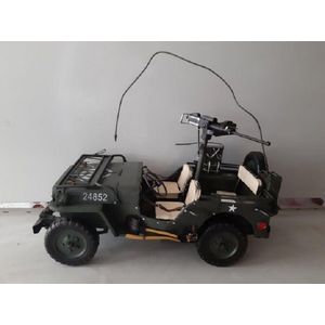 Metalen miniatuur legervoertuig - Jeep Miniatuur leger