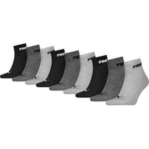 Puma Quartersokken Cushioned New Generation - 9 paar - Grey - Maat 35/38