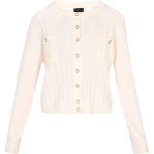 DreiMaster - Classic Look - Gebreid Vest - Wolwit