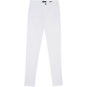 Mr Jac - Broek - Heren - Slim fit - Chino - Garment Dyed - Pima katoen - Wit - Maat W33 L32