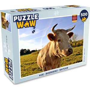 Puzzel Koe - Boerderij - Natuur - Legpuzzel - Puzzel 500 stukjes