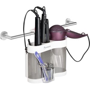 Erreke Föhn Houder, Krultang en Haar Stijltangen Houder, Hittebestendig, Haaraccessoires Wand Organiser voor Thuis en Professioneel Gebruik, Wit