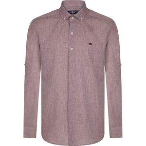 Jimmy Sanders - Linnen Katoen Blend - Overhemd - Bordeaux - 2XL
