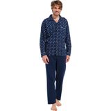 Robson - 27232-716-6 - Heren Pyjama - Donker Blauw - Doorknoop Model