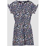 Jerseyjurk - Korte Jurk - All-over Print - Gerimpelde Details