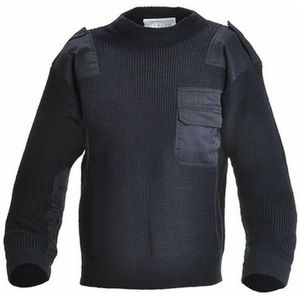 Commando Trui 80% Wol / 20% Acryl Donker Blauw Heren Ronde Hals maat 50