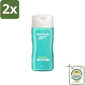 Reebok - Cool Your Body - Douchegel - 400 ml - Voordeelverpakking - 2 stuks - Menthol douchegel - Aloe vera douchegel