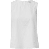 comma - Blouse - Mouwloos - Katoen - Met Eyeletborduursel