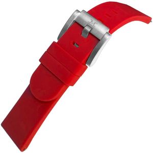 Marc Coblen / TW Steel Rood Silicone Rubber Horlogeband Stalen Gesp - 22mm
