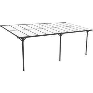 Westmann - Terrasoverkapping - Zwart - Gepoeerdercoat Aluminium - 6 mm Dubbelwandige Panelen