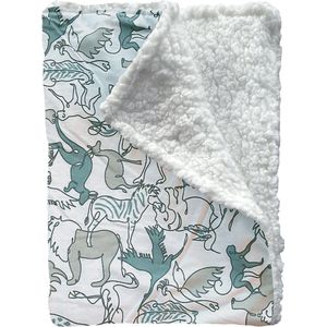 BINK Bedding Ledikantdeken Safari / Sherpa offwhite 100 x 150 cm