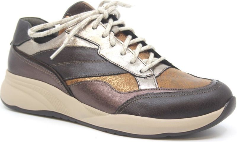 Durea - 6308 - Combi Sneaker - Bruin - Wijdte H