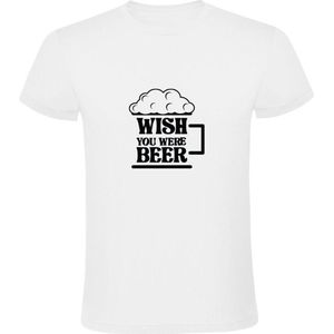 Wish You Were Beer | Heren T-shirt | Wit | Wensen | Dromen | Fantasie | Bier | Drank | Kroeg | Feest | Festival