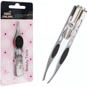 Led Wenkbrauw Pincet Schuine tip - Wenkbrauw Trim Clip - Oog Haar Verwijdering