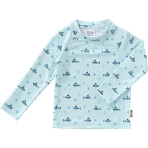 Fresk UV Top Lange Mouw – 110/116 – Zwemkleding voor kinderen – Quick Dry – UPF 50 – Zwemshirt Jongens – Lichtblauw - Submarine