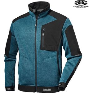 SCORPION Werkjas, Gemêleerd Blauw Veiligheidsjas - Hyperfleece - Fleece lining - Central zipper closure - Zippered chest pocket - Concealed ID badge holder - Inner pockets - Softshell stretch fabric - Adjustable cuffs - Velcro - Reflective piping