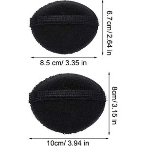 Zwarte Haarkussens voor Perfect Puff Kapsel - Set van 2 Maten