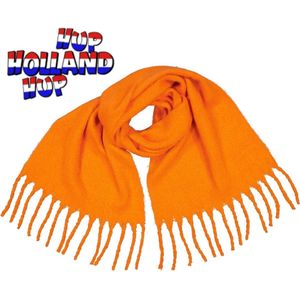 JMShops - Oranje Sjaal (180 x 65 cm) - Damessjaal Fashion Mode - Holland Nederland WK EK Koningsdag - Scarf Woman - Hup Holland Hup - Carnaval Feest
