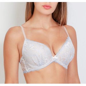 ORHIDEJA lichtblauw met beige push-up BH 70C