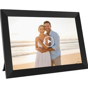 White-Label® Digitale Fotolijst met Wifi - Fotolijsten - Frameo App - HD Kwaliteit - Zwart