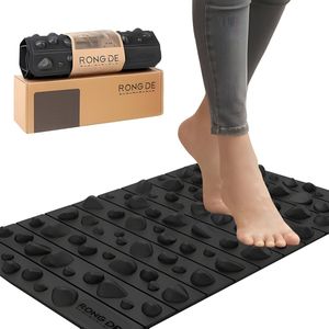 Draagbare Voetmassagemat - Acupressuur Ontspanningsmat voor Lang Zitten, Anti-Vermoeidheid Kantoor Staande Bureaumat, Multifunctioneel Waterdicht Tapijt, Klein