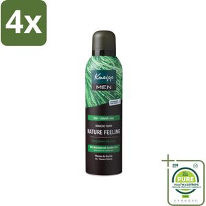 Kneipp – Men Nature Feeling – Douche Foam – Frisse Dennengeur – 200 ml - Voordeelverpakking - 4 stuks - Douche foam - Natuurlijke douche