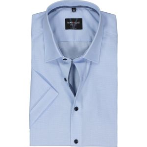 MARVELIS - Body Fit - Overhemd - Lichtblauw - Korte Mouw - Strijkvriendelijk