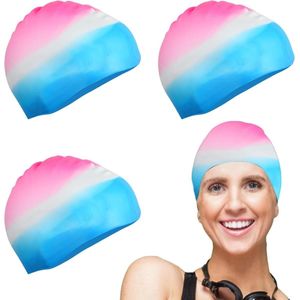 Badmuts voor kinderen lang haar - waterdichte siliconen - 5 tot 14 jaar - zwembadmuts