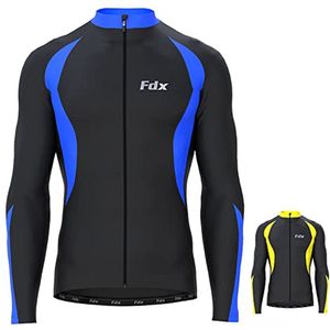 Winter Fietsshirt voor Heren - Warm, Winddicht en Waterafstotend - Lange Mouwen en Lichtgewicht Thermisch Fietsjack