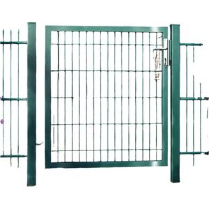 Gegalvaniseerde stalen tuinpoort - hekpoort - groene poort - duurzaam en veilig - 106x6x145 cm totaal maat
