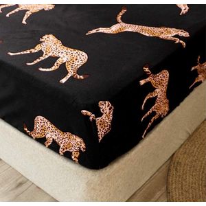 Goodivery ® Zwart Kinderhoeslaken 140x200 cm met Cartoonpatroon voor Boxspringbedden