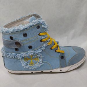 BRUNOTTI Reva / halfhoge veterschoenen / blauw / maat 41