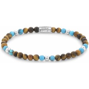 Rebel and Rose RR-40109-S Armband Mix Tiger Turquoise 4 mm.