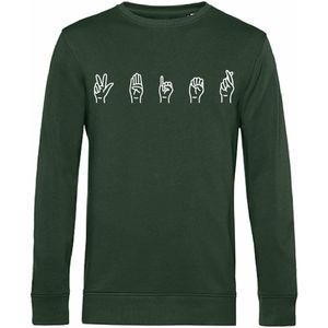 7431 - Sweater - Gebarentaal; 3 Bier-Forest Green-L