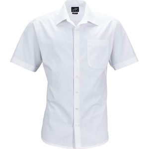 James and Nicholson Herenshort zakelijk overhemd (Wit)