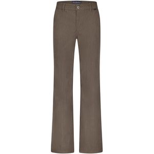 Red Button Broek Claudette Pinstripe Rib Srb4582 Mud Dames Maat - W34 X L33