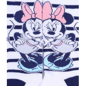 Dikke witte babymaillot met marineblauwe strepen met Minnie Mouse DISNEY