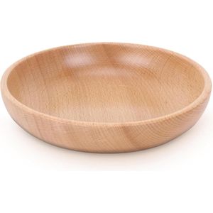 Houten Slakom Serveerschaal voor Salade Fruit Dessert Taart - 20cm