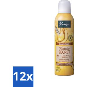 12 x Kneipp - Douche schuim - Beauty Secret - 200 ml - Douche Foam - Kneipp - Natuurlijke Oliën - Argan Olie - Marula Olie