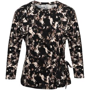 &Co Woman - E-Chocolate - Top - Multi - Driekwart Mouwen