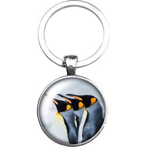 Sleutelhanger Glas - Pinguins