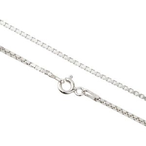 Dames Venetiaanse Ketting in Gerhodineerd 925 Sterling Zilver - Verkrijgbaar in Meerdere Lengtes van 40 tot 70 cm