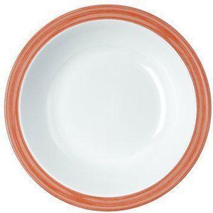 Waca bistro bord Servies melamine, diep oranje/wit