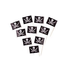 Piratenvlag |20 stuks|cupcake - cupcake decoratie - cupcake versiering - cupcake toppers - taart decoratie - taartversiering