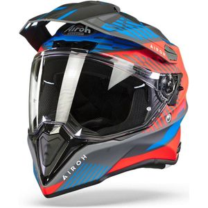 Airoh - Commander Boost - Adventure Helm - Rood Blauw Mat