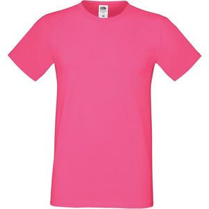 Fruit Of The Loom Heren Sofspun® T-shirt met korte mouwen (Fuchsia)